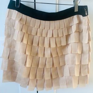 J. Crew Collection tiered petal miniskirt in cream